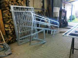 Verzinkt Leiter und Tor