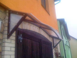 Aluminium Markisenkonstruktion, Farbe und Polycarbonat