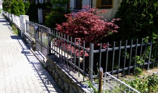 Zaunfelder, Pfosten und Pforten, Zink, Schmiedefarbe