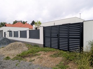 Tor, Tor und Feld Zn-Lamellen, anthrazit